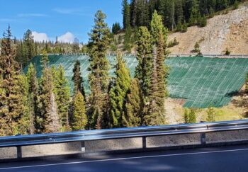 Geotextile layed down at Lost Trail Pass Pic 1